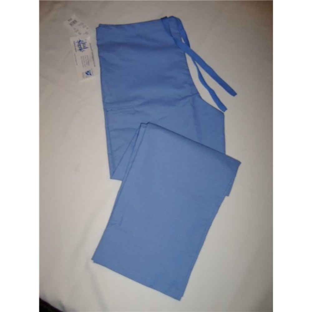 Scrub Pant XXL 4 pkt Drawstring Vital SignsMedical Hospital Nurse Ceil Blue